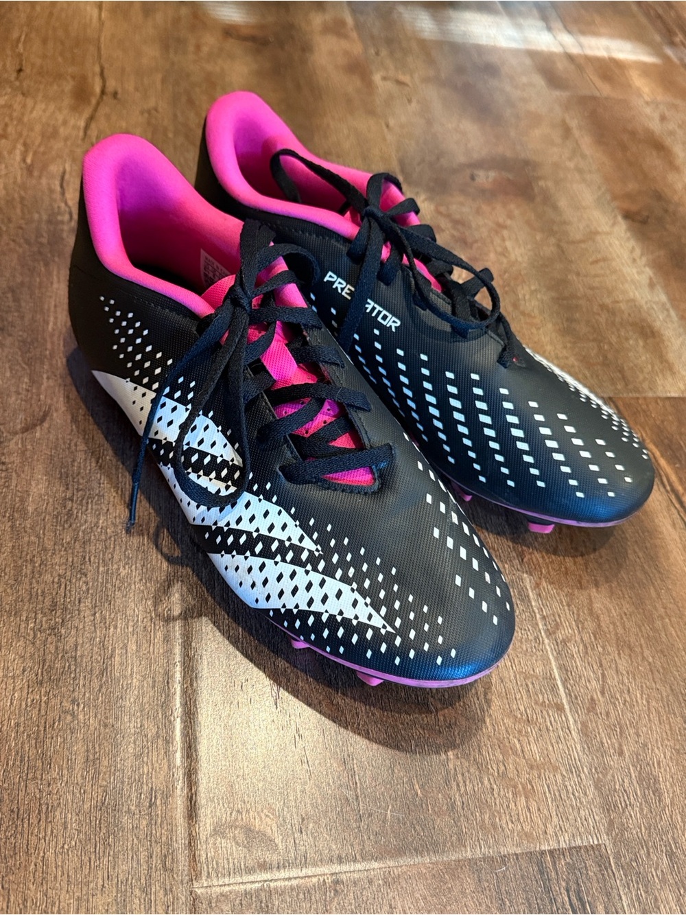 Adidas Predator Accuracy.4 FxG Soccer Football Pink and Black Soccer Cleats